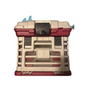 #1354 Plano Stow 'N' Go Tackle Storage Box w/4 Slide Out Utility Boxes Red USA